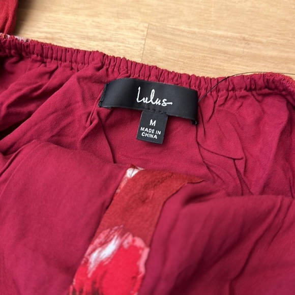 LULUS ⭐️ floral dress off the shoulder/ open back - Picture 6 of 6